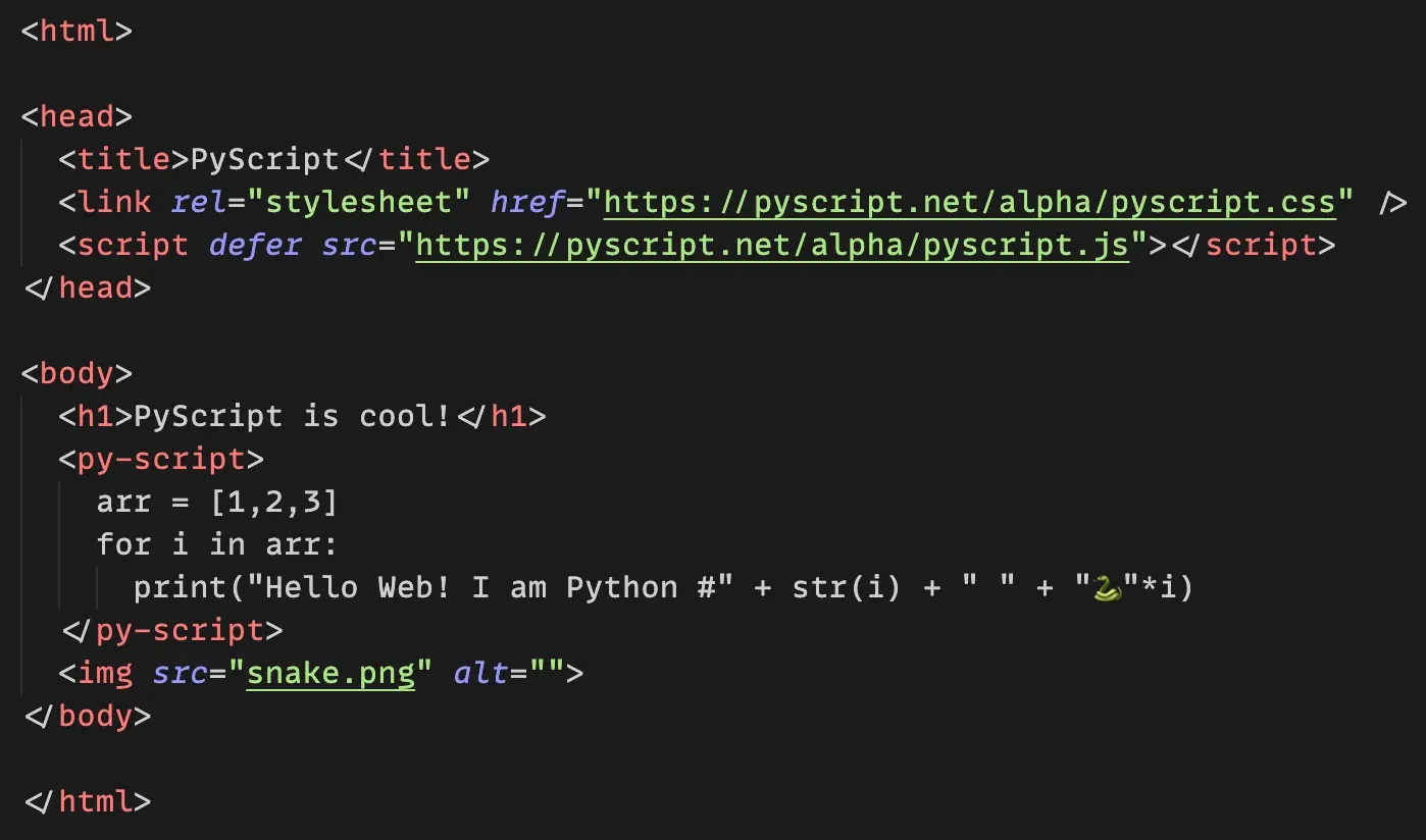 PyScript in html