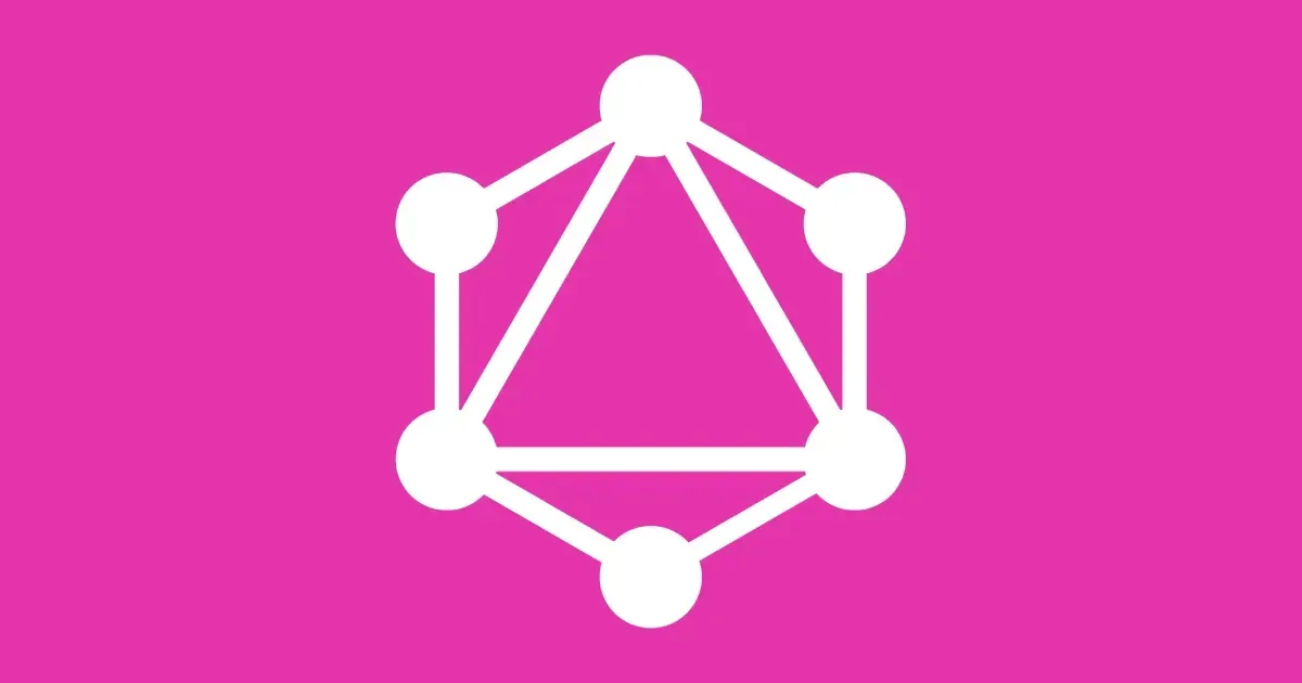 GraphQL logo on a pink background