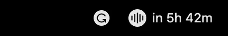 Meeter countdown in the macOS menu bar