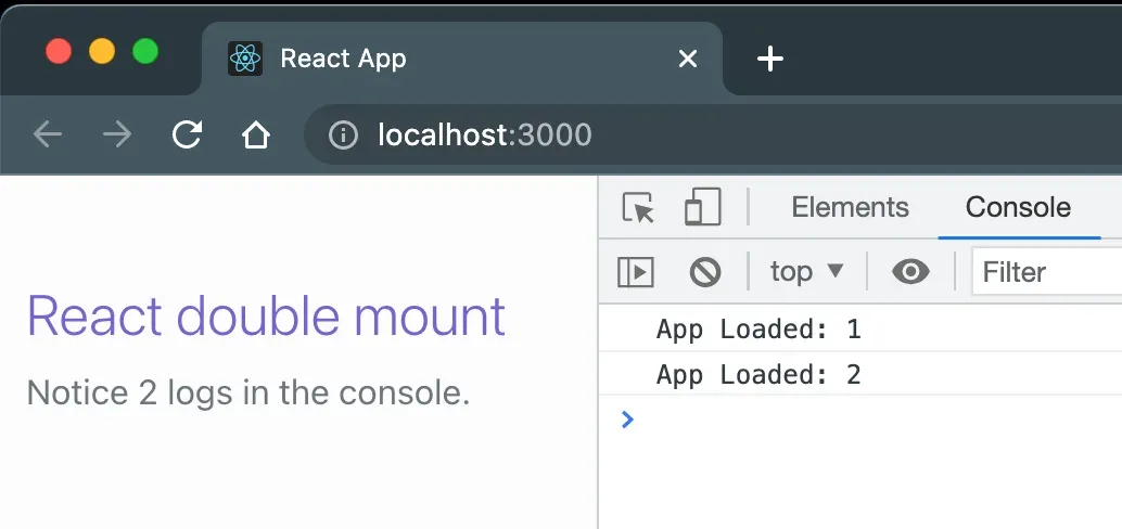 Double console log in react useEffect.