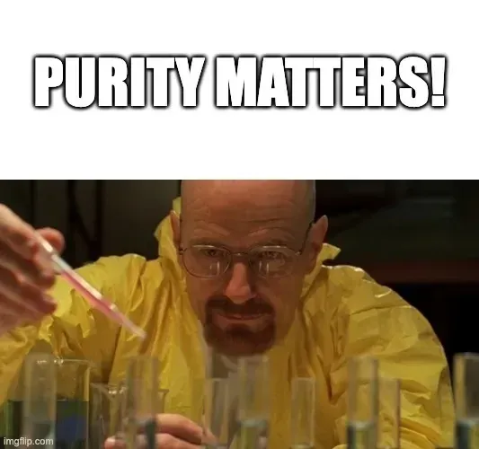 Walter white likes pure blue crystals