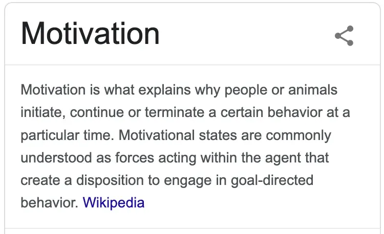What is motivation?