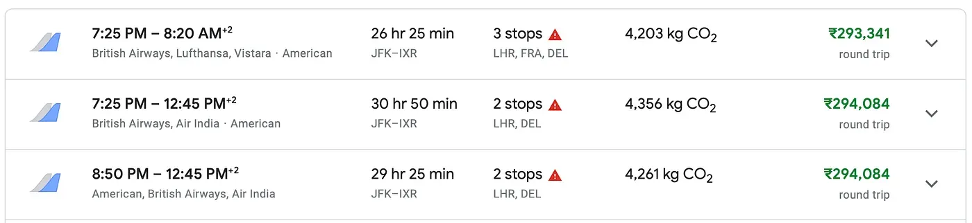 Google flights algorithm