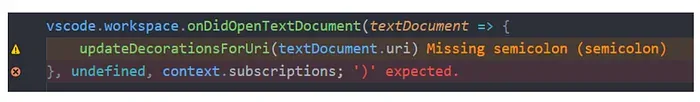 Error lens extension for vscode