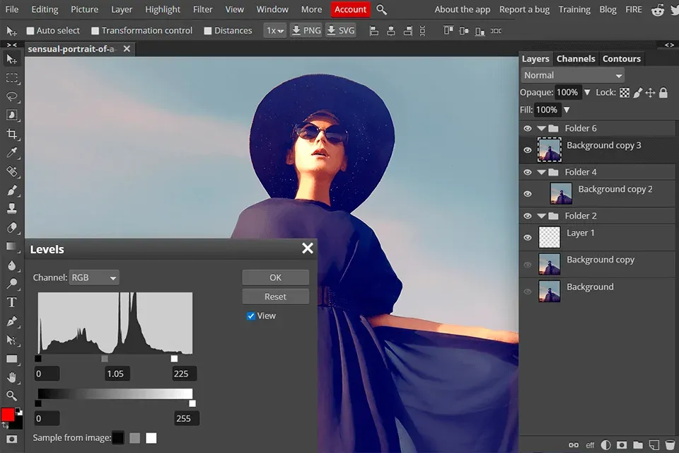 Photopea online photo editor